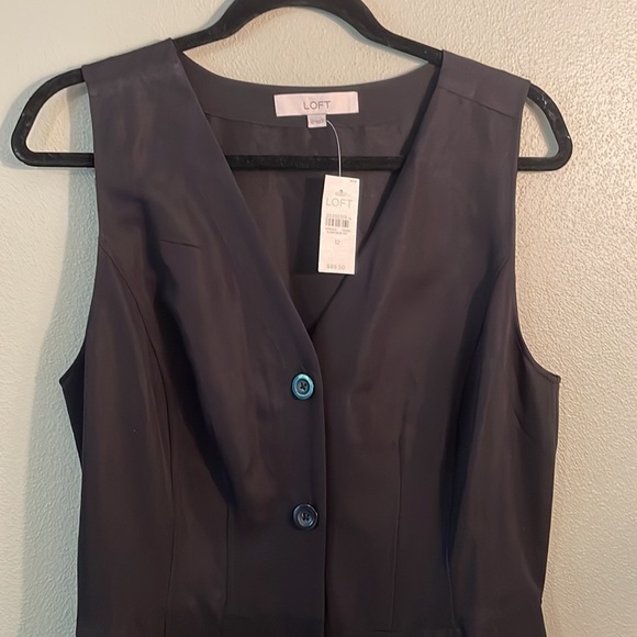 Loft Black Belted Sundress Size 12 - Picture 4 of 4